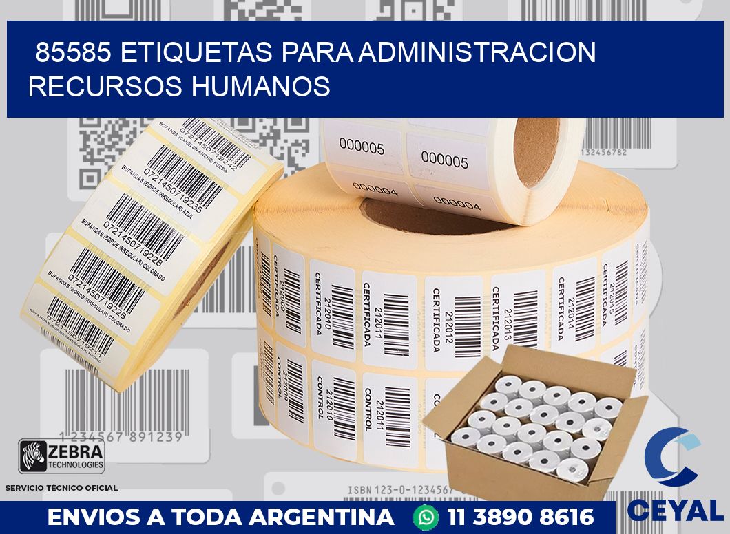 85585 ETIQUETAS PARA ADMINISTRACION RECURSOS HUMANOS