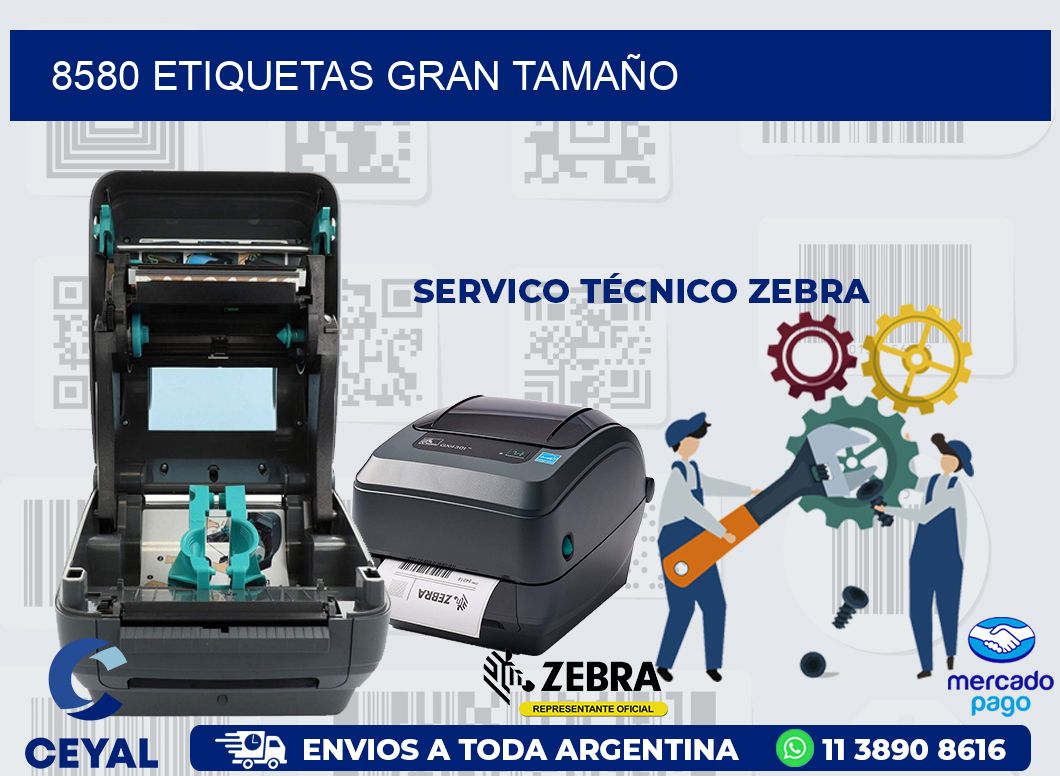 8580 ETIQUETAS GRAN TAMAÑO