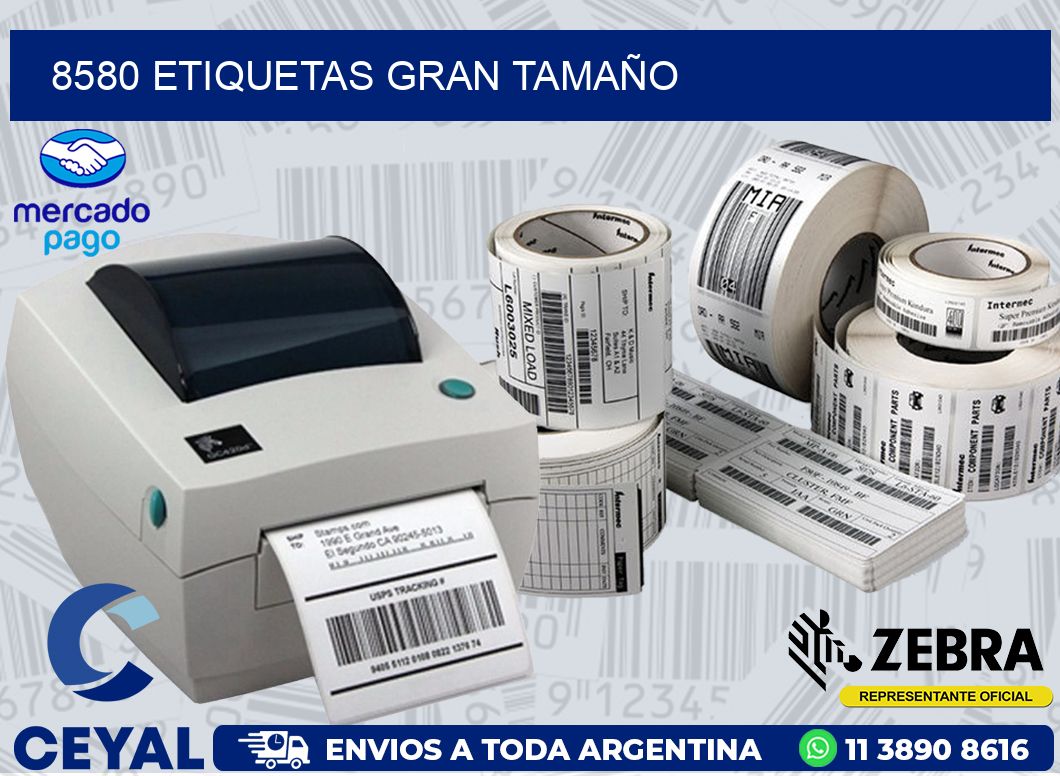 8580 ETIQUETAS GRAN TAMAÑO