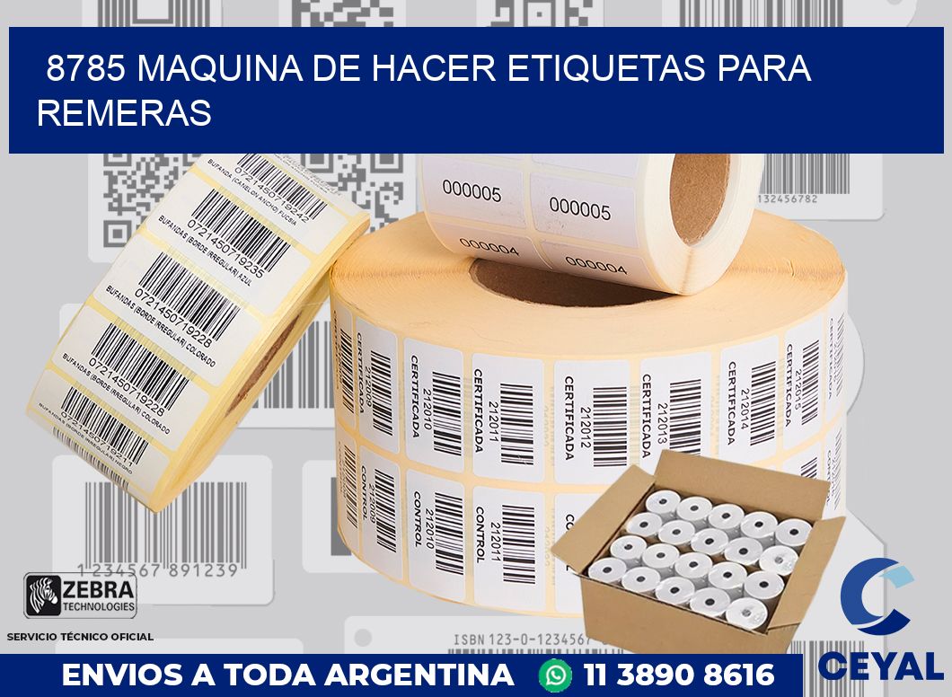 8785 MAQUINA DE HACER ETIQUETAS PARA REMERAS