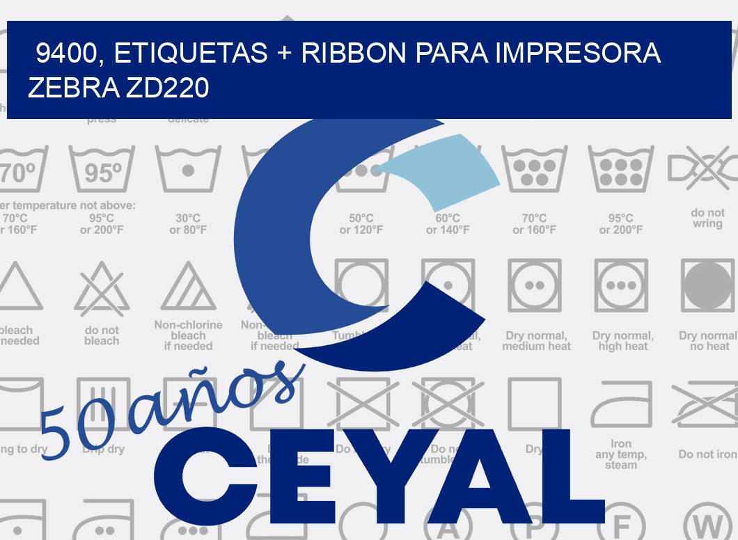 9400, etiquetas + ribbon para impresora zebra zd220