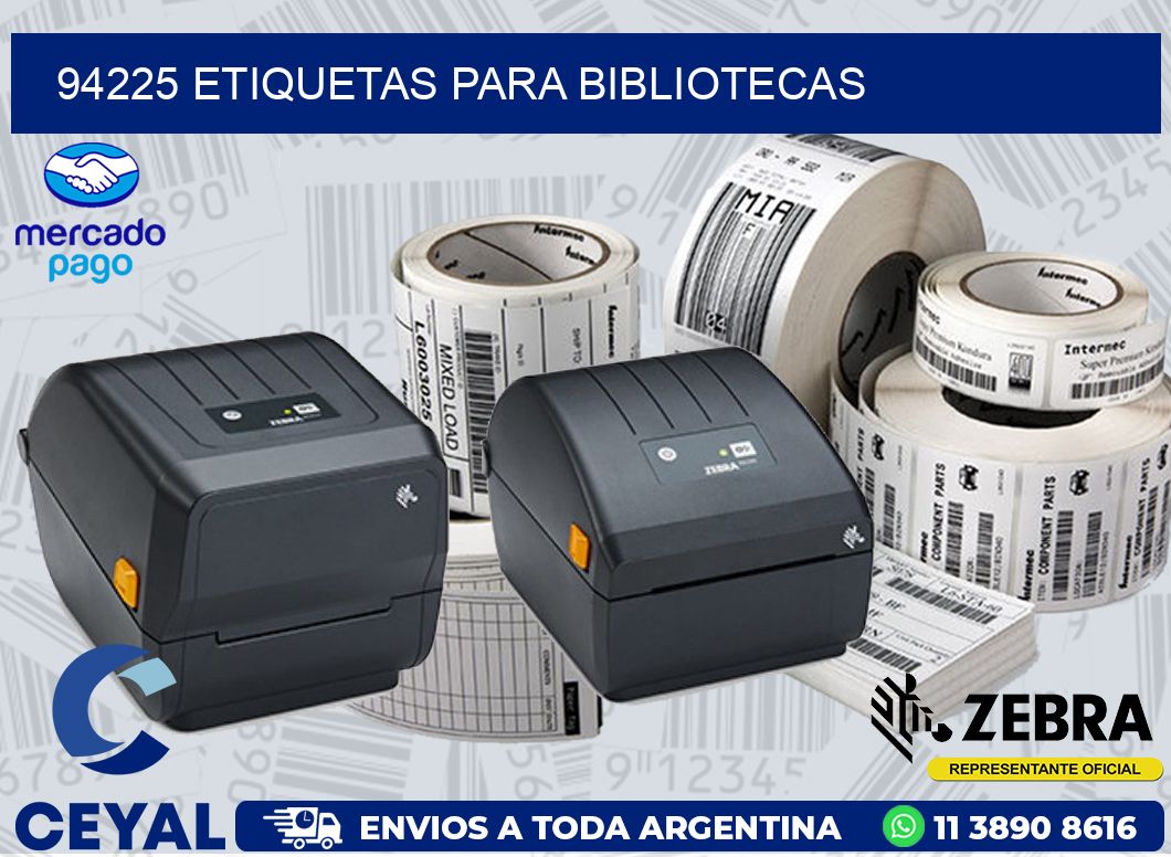 94225 ETIQUETAS PARA BIBLIOTECAS