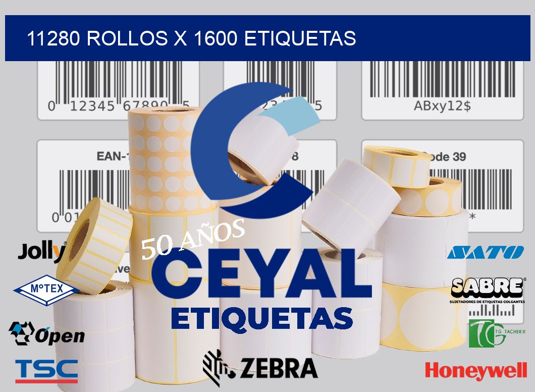11280 Rollos x 1600 etiquetas