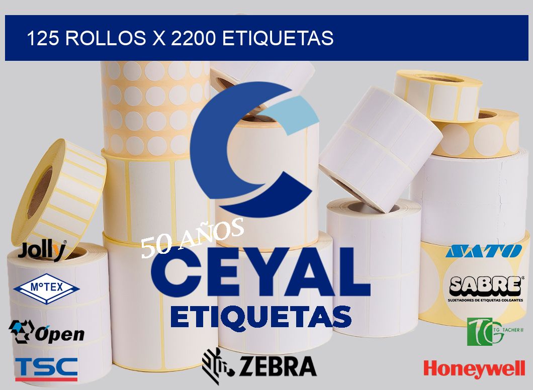 125 Rollos x 2200 etiquetas