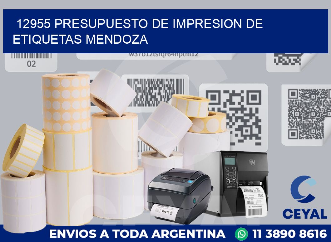 12955 PRESUPUESTO DE IMPRESION DE ETIQUETAS MENDOZA