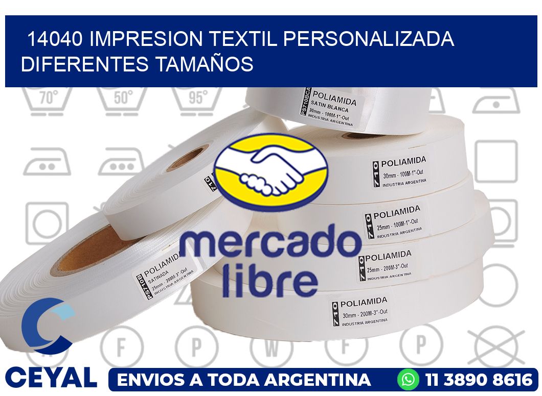 14040 IMPRESION TEXTIL PERSONALIZADA DIFERENTES TAMAÑOS
