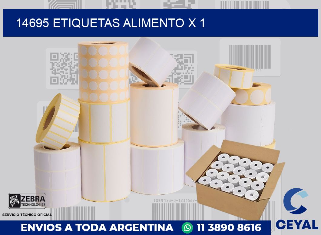 14695 etiquetas alimento x 1