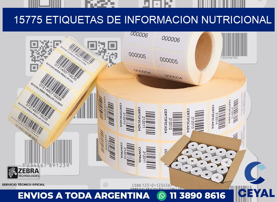 15775 ETIQUETAS DE INFORMACION NUTRICIONAL