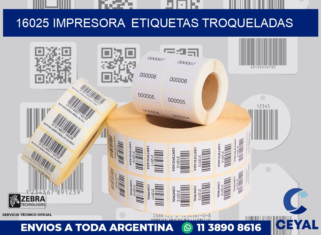 16025 impresora  etiquetas troqueladas