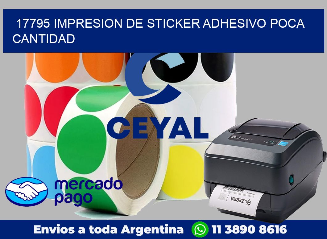 17795 IMPRESION DE STICKER ADHESIVO POCA CANTIDAD