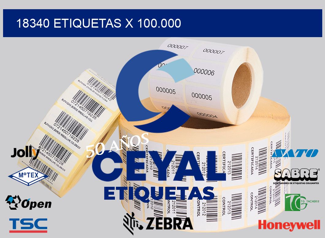 18340 Etiquetas x 100.000