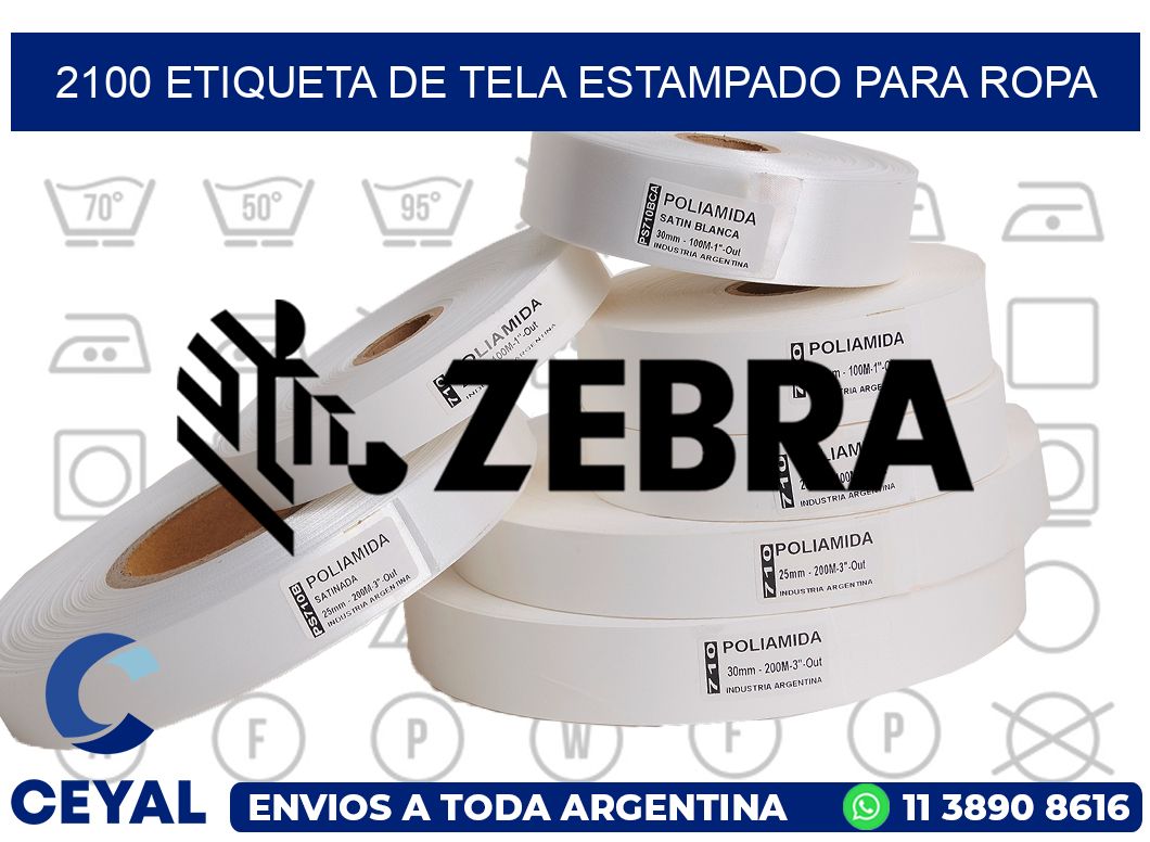 2100 ETIQUETA DE TELA ESTAMPADO PARA ROPA