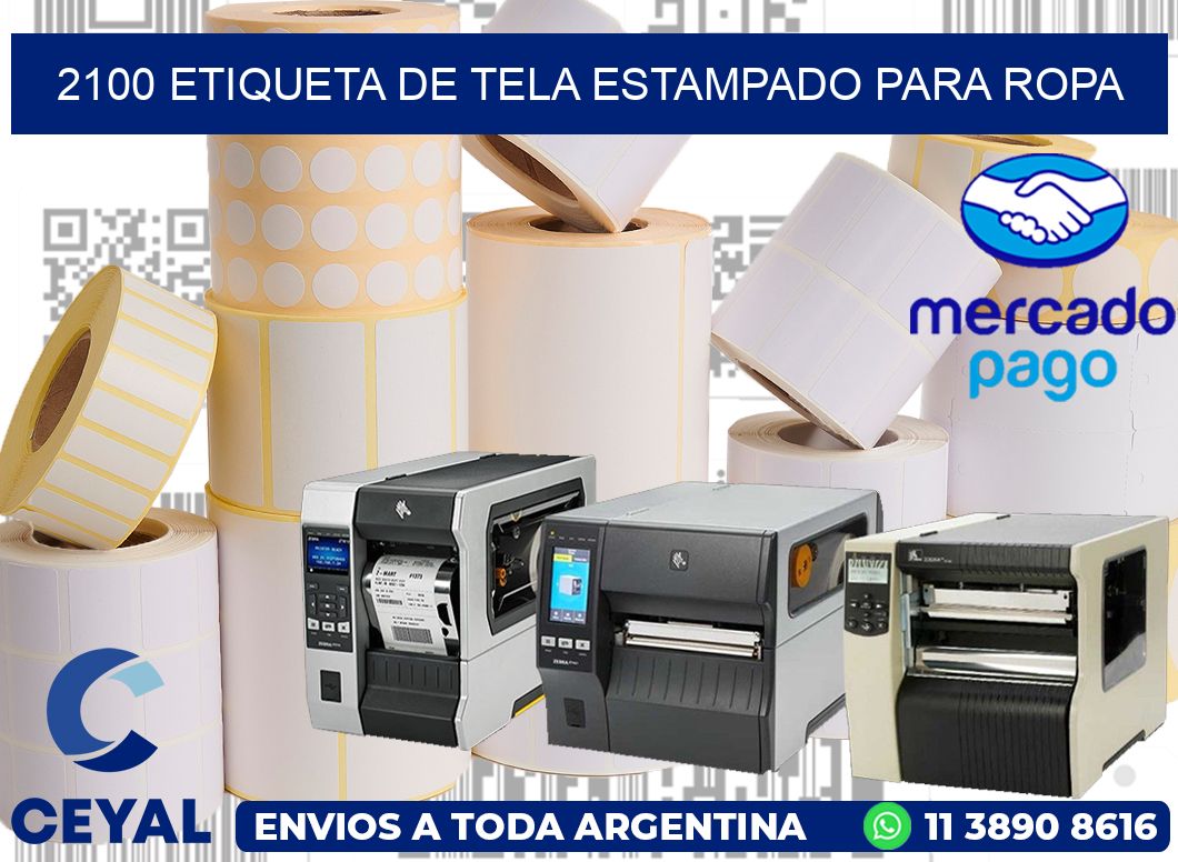 2100 ETIQUETA DE TELA ESTAMPADO PARA ROPA