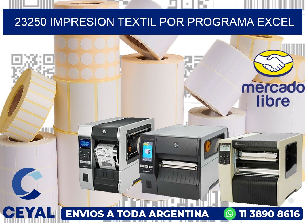 23250 IMPRESION TEXTIL POR PROGRAMA EXCEL