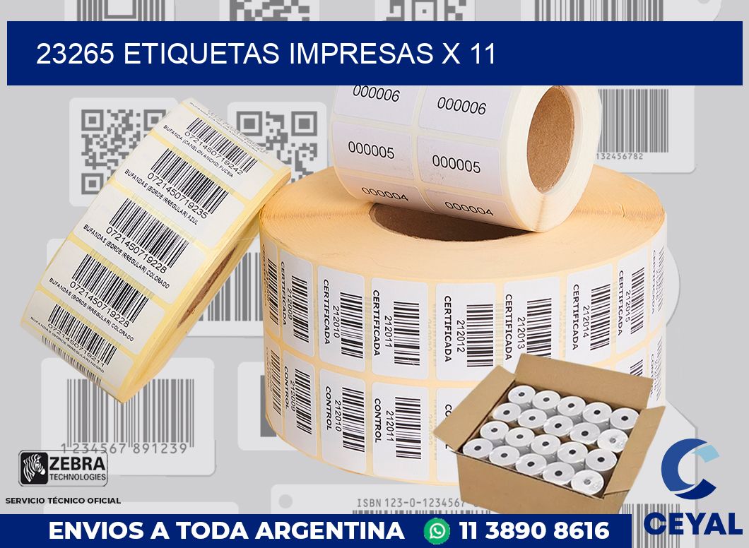 23265 Etiquetas impresas x 11