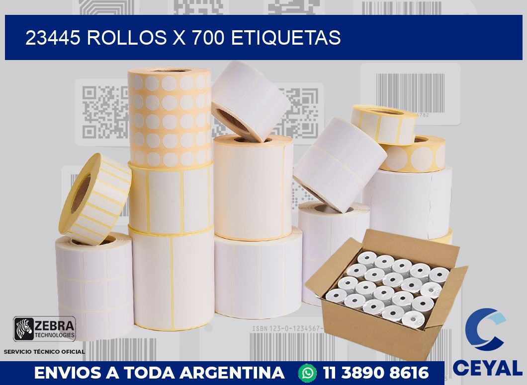 23445 Rollos x 700 etiquetas
