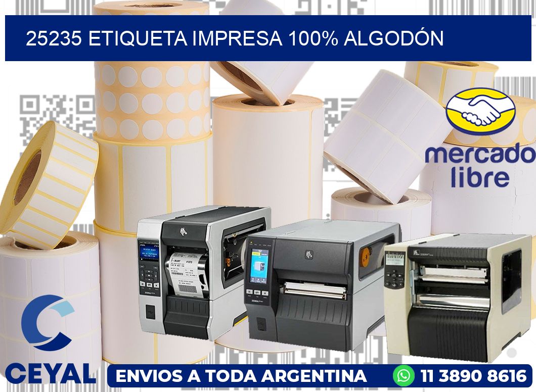 25235 ETIQUETA IMPRESA 100% ALGODÓN