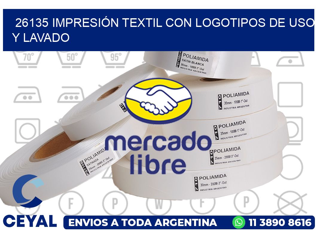 26135 IMPRESIÓN TEXTIL CON LOGOTIPOS DE USO Y LAVADO