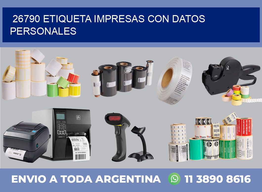 26790 ETIQUETA IMPRESAS CON DATOS PERSONALES
