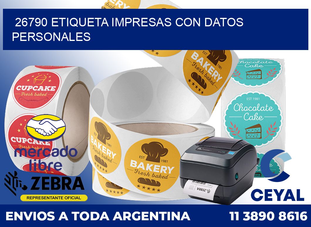 26790 ETIQUETA IMPRESAS CON DATOS PERSONALES
