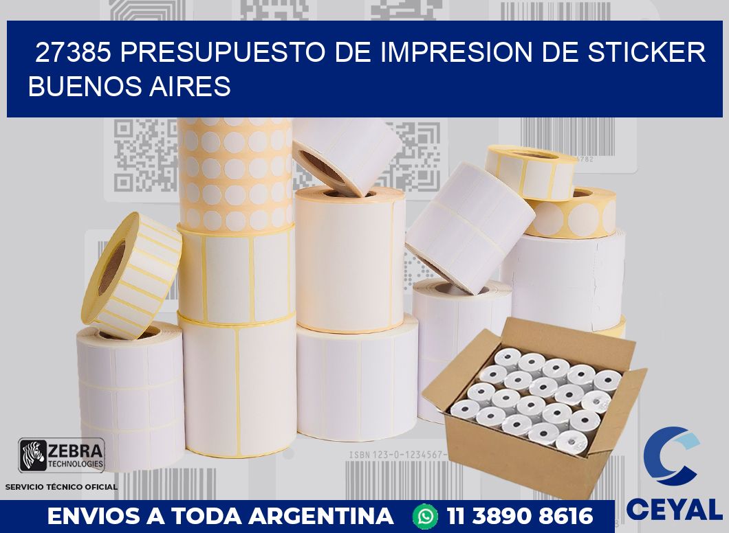 27385 PRESUPUESTO DE IMPRESION DE STICKER BUENOS AIRES