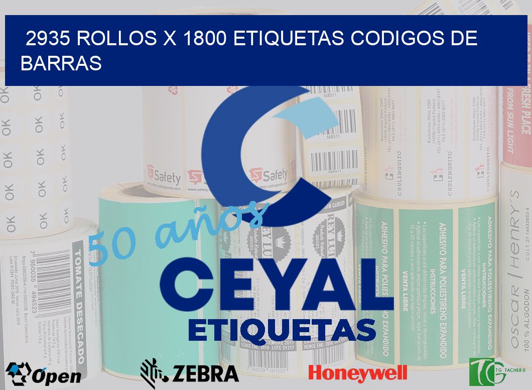 2935 Rollos x 1800 etiquetas codigos de barras