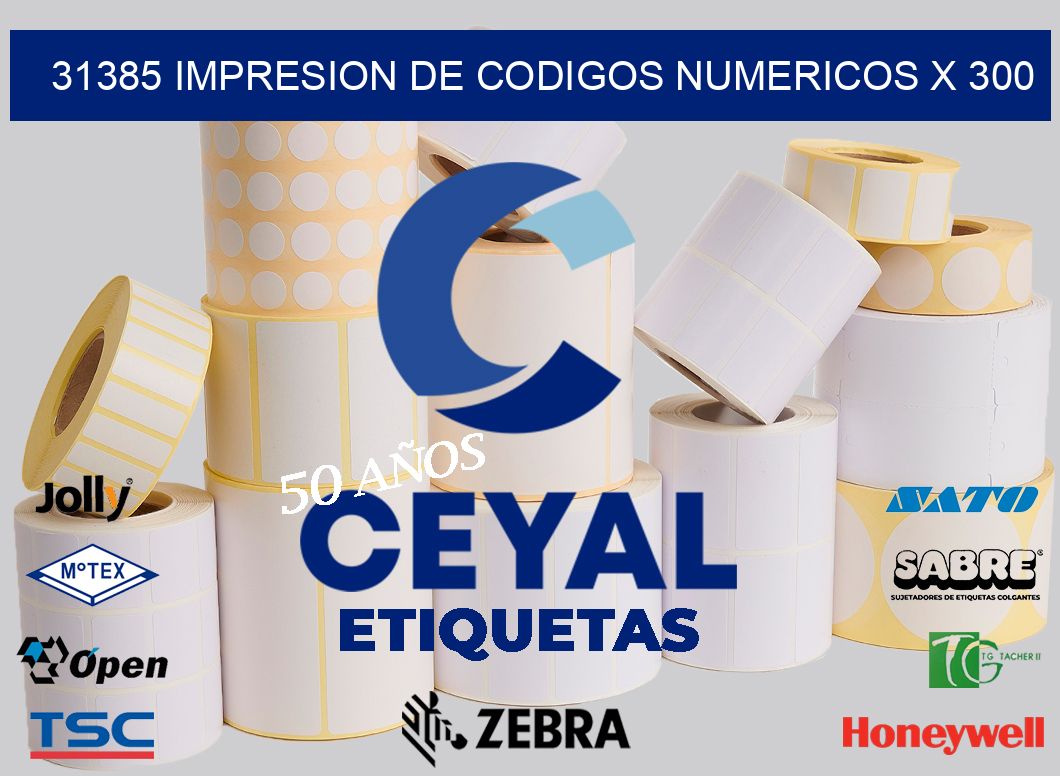 31385 impresion de codigos numericos x 300