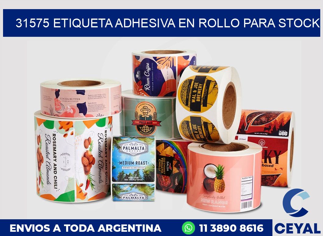 31575 ETIQUETA ADHESIVA EN ROLLO PARA STOCK