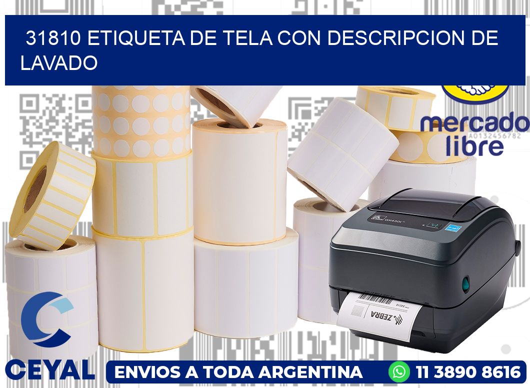 31810 ETIQUETA DE TELA CON DESCRIPCION DE LAVADO