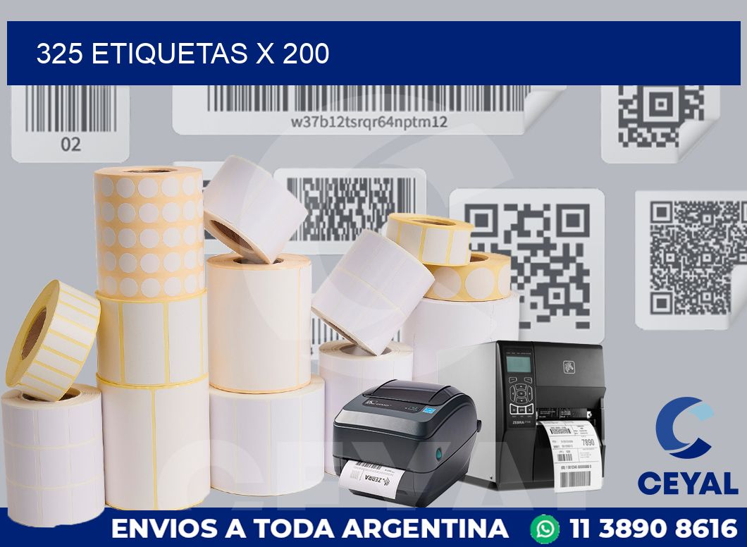 325 Etiquetas x 200