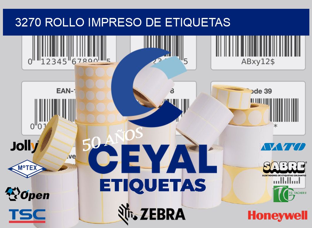 3270 ROLLO IMPRESO DE ETIQUETAS