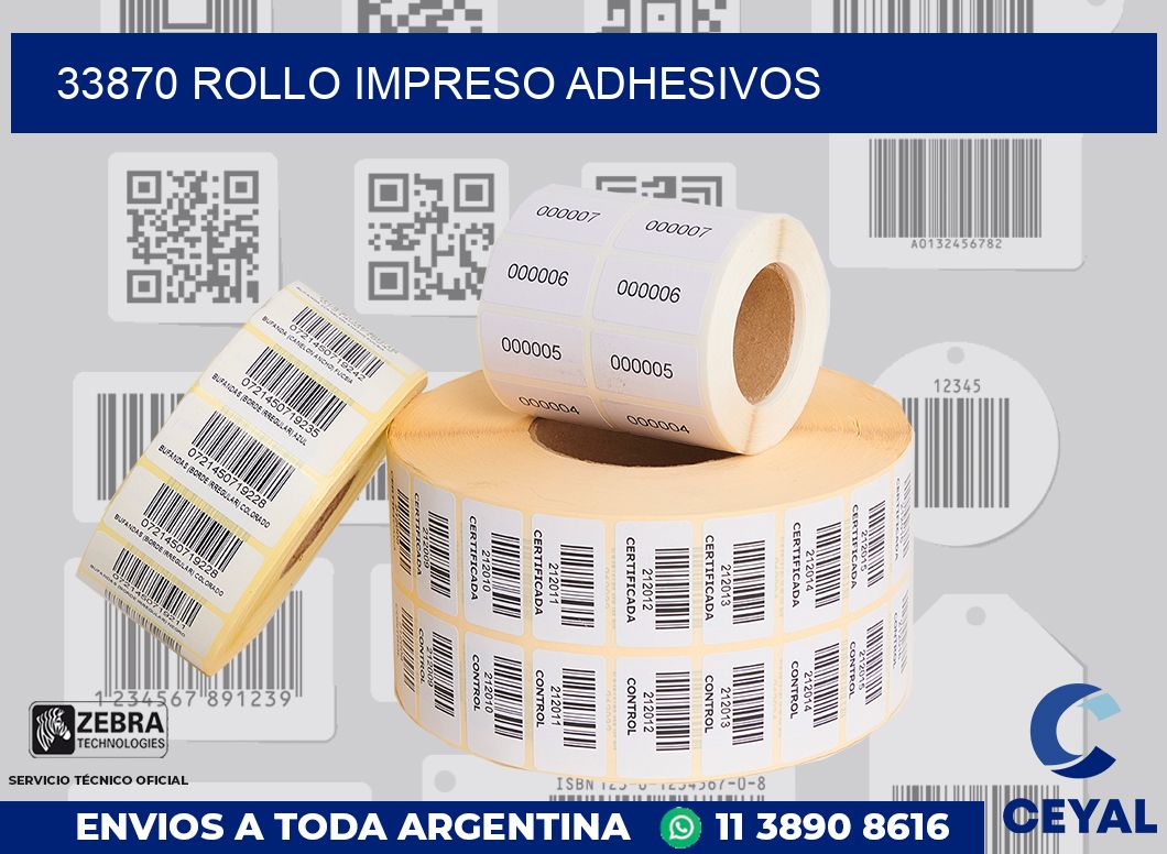 33870 ROLLO IMPRESO ADHESIVOS