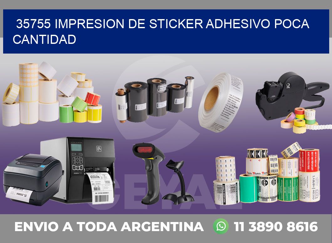 35755 IMPRESION DE STICKER ADHESIVO POCA CANTIDAD
