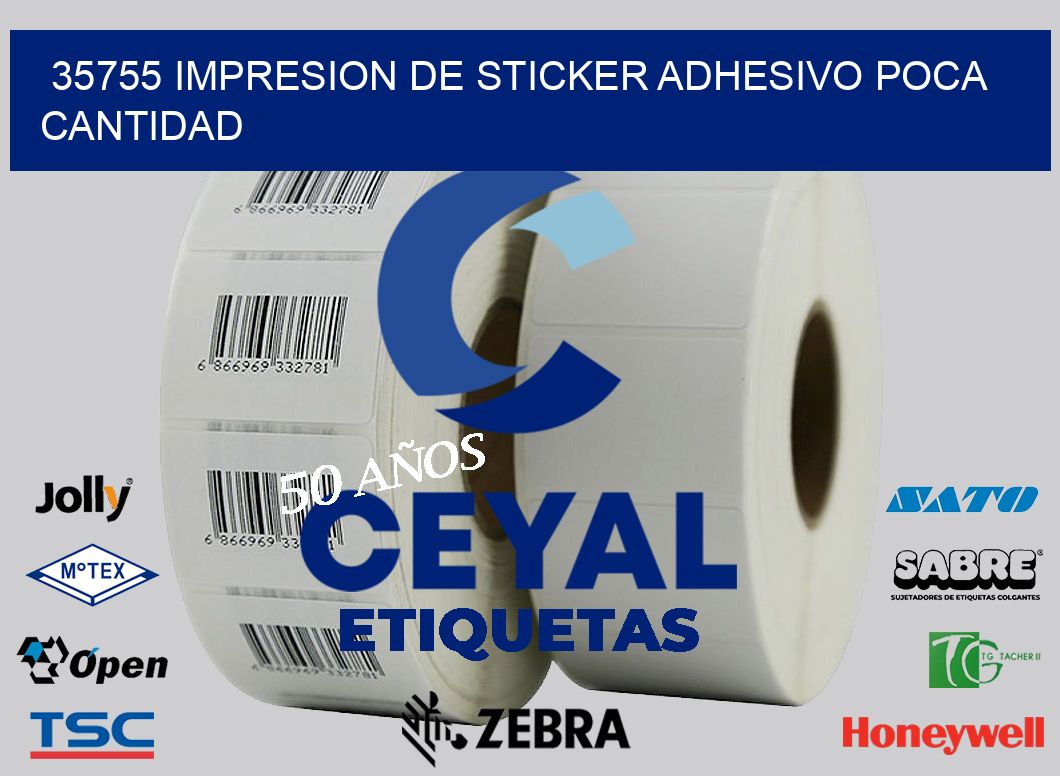 35755 IMPRESION DE STICKER ADHESIVO POCA CANTIDAD