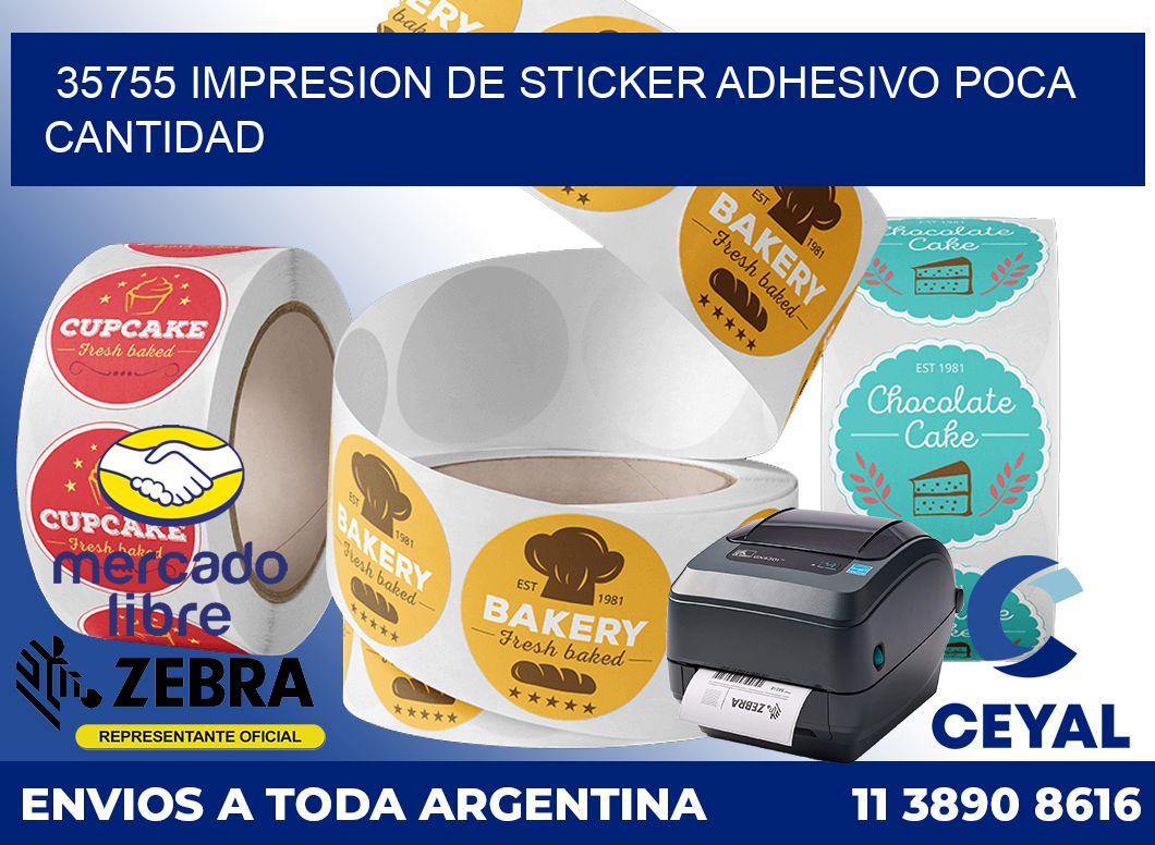 35755 IMPRESION DE STICKER ADHESIVO POCA CANTIDAD