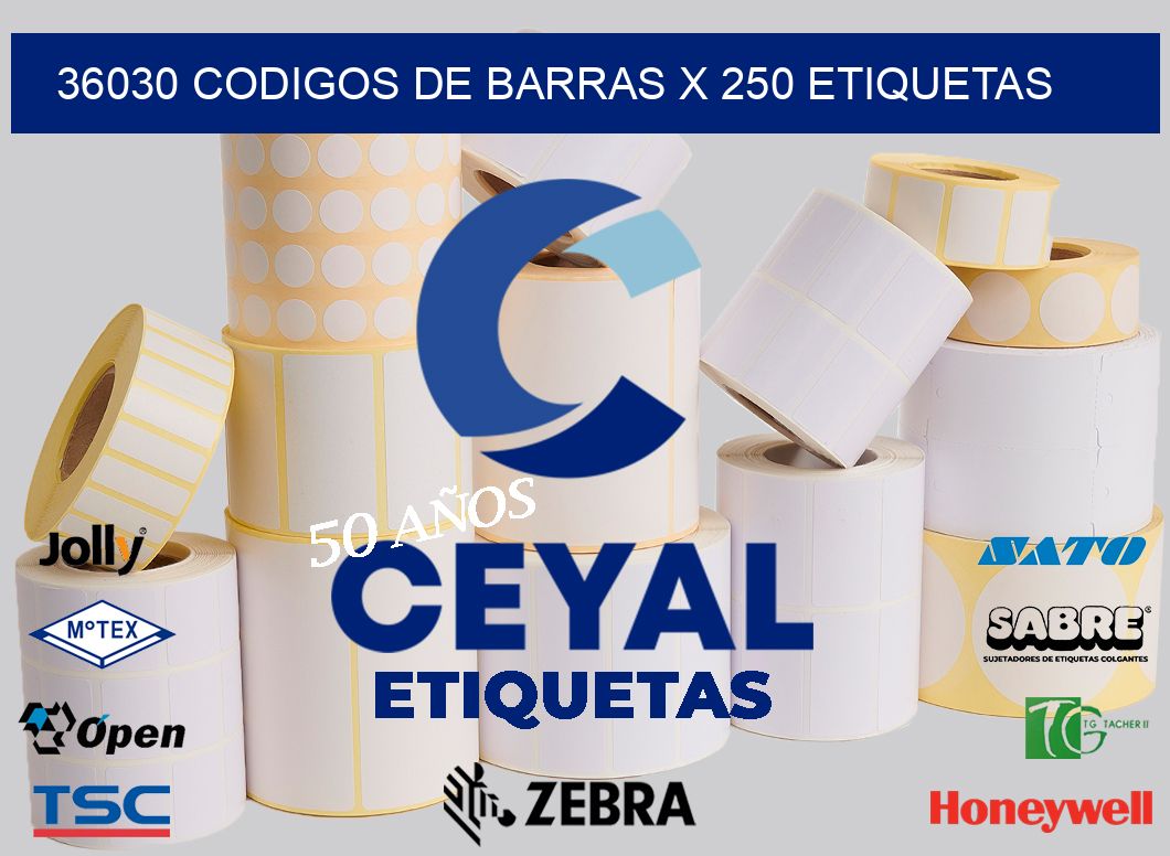 36030 codigos de barras x 250 etiquetas