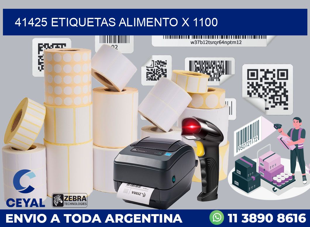 41425 etiquetas alimento x 1100