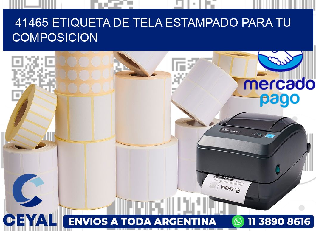 41465 ETIQUETA DE TELA ESTAMPADO PARA TU COMPOSICION