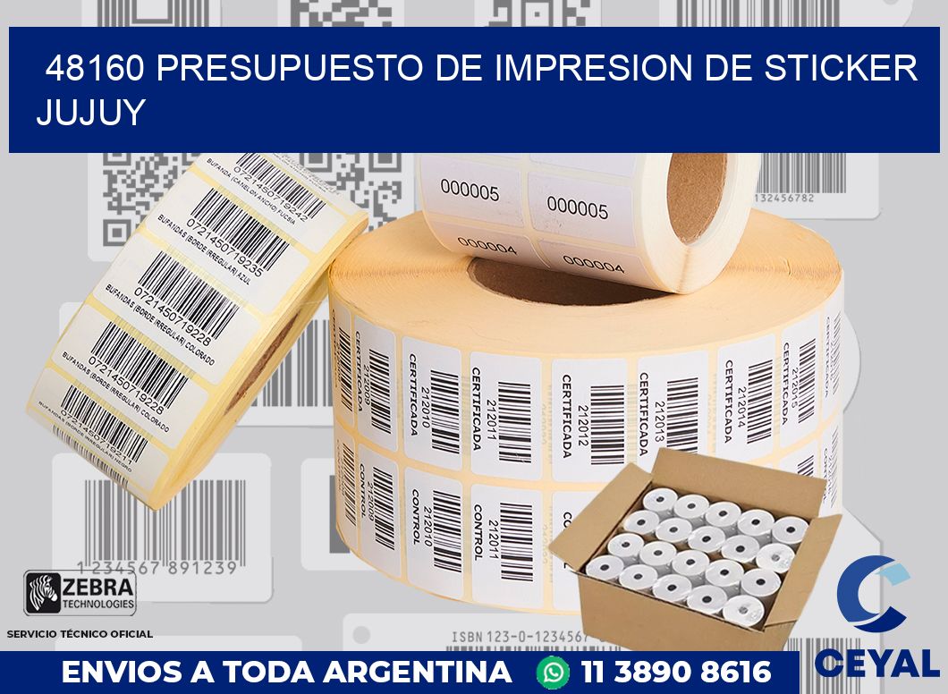 48160 PRESUPUESTO DE IMPRESION DE STICKER JUJUY