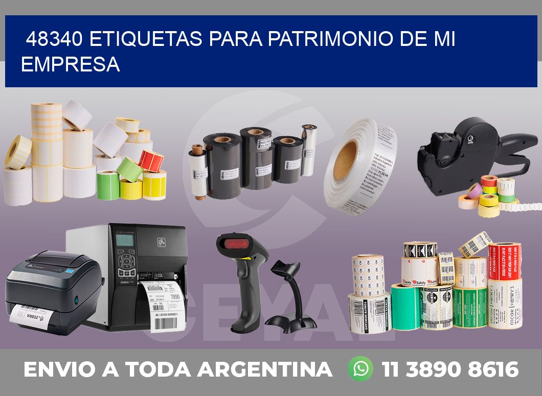48340 ETIQUETAS PARA PATRIMONIO DE MI EMPRESA