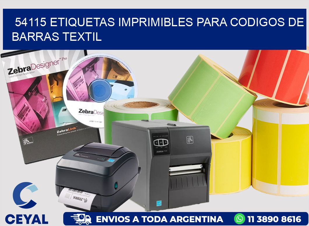 54115 ETIQUETAS IMPRIMIBLES PARA CODIGOS DE BARRAS TEXTIL