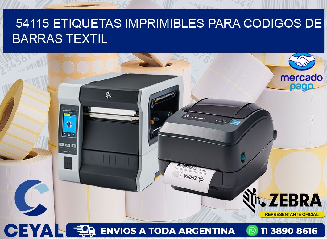 54115 ETIQUETAS IMPRIMIBLES PARA CODIGOS DE BARRAS TEXTIL