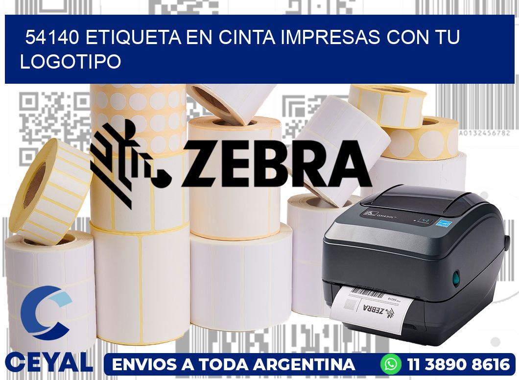 54140 ETIQUETA EN CINTA IMPRESAS CON TU LOGOTIPO