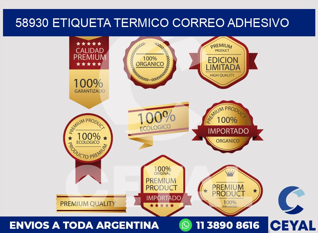 58930 ETIQUETA TERMICO CORREO ADHESIVO