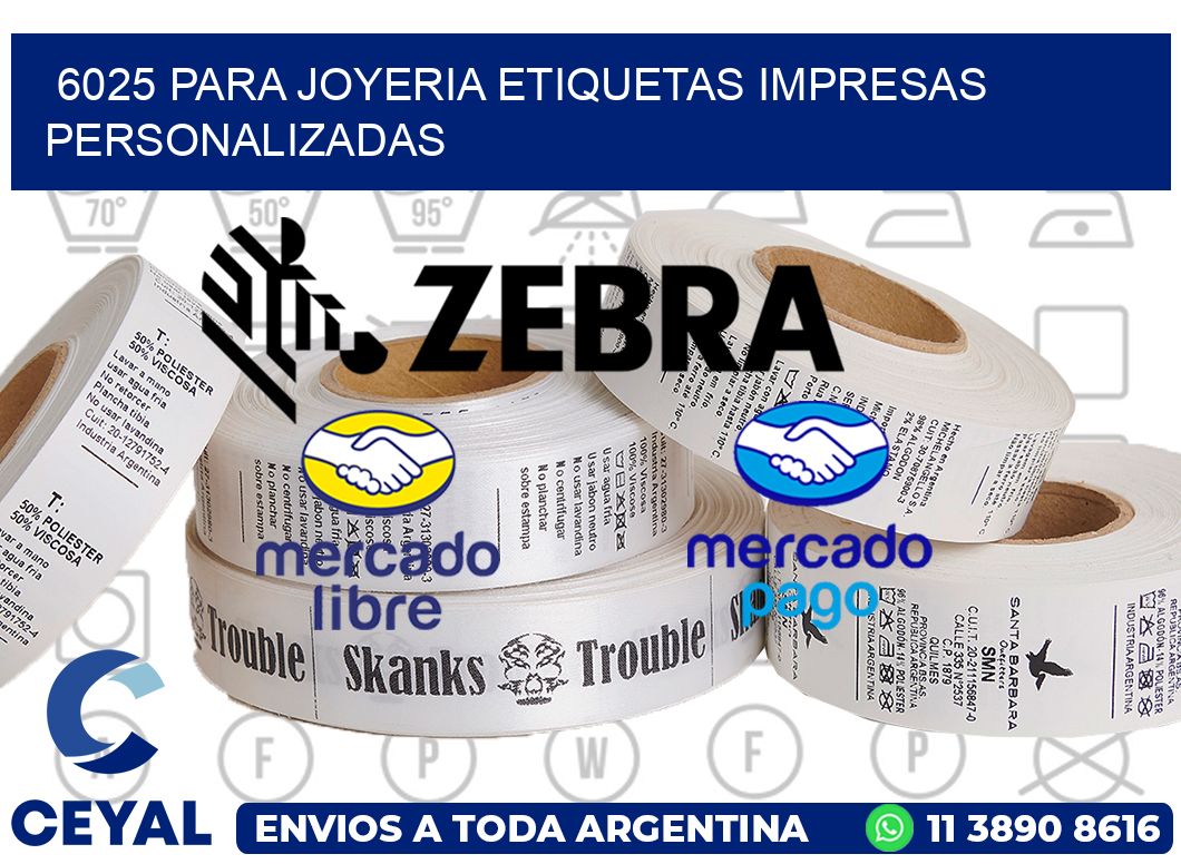 6025 PARA JOYERIA ETIQUETAS IMPRESAS PERSONALIZADAS