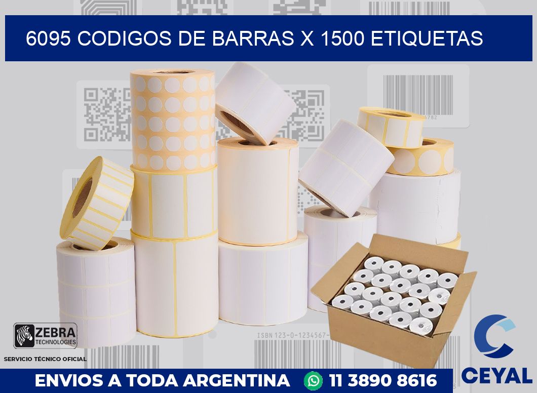 6095 codigos de barras x 1500 etiquetas
