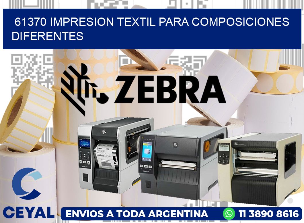 61370 IMPRESION TEXTIL PARA COMPOSICIONES DIFERENTES