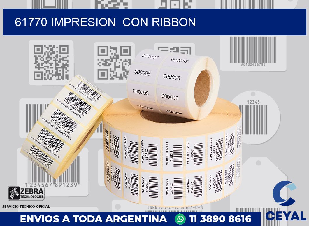 61770 impresion  con ribbon