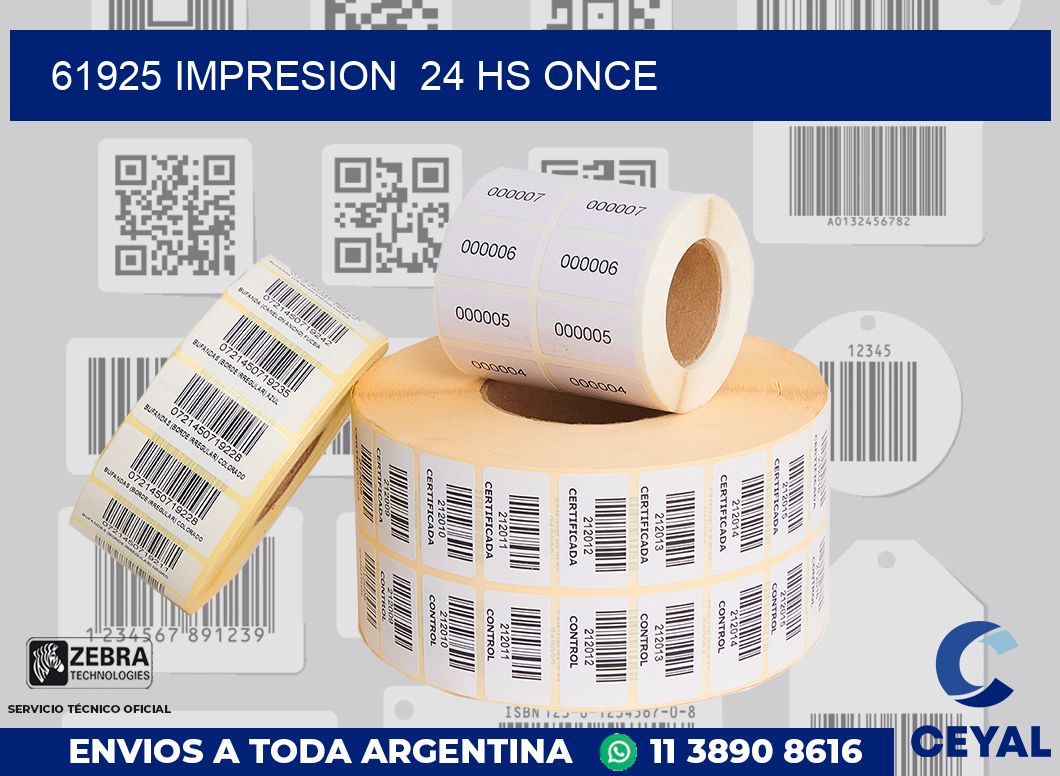 61925 impresion  24 hs once
