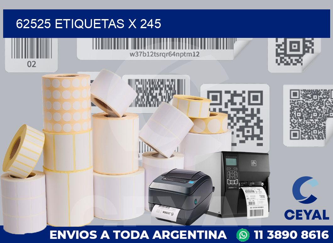 62525 Etiquetas x 245